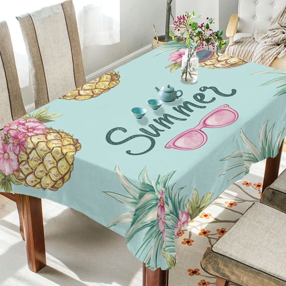 BZSMCE Square Tablecloth Pineapple Bliss Pattern Tableclothes