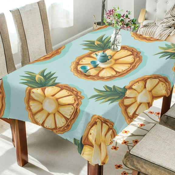 BZSMCE Square Tablecloth Pineapple Pattern Pattern Tableclothes
