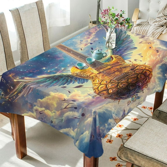 BZSMCE Square Tablecloth Pineapple Pattern Tableclothes
