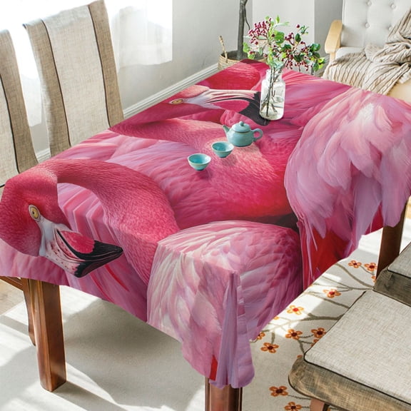 BZSMCE Square Tablecloth Pink Paradise Pattern Tableclothes
