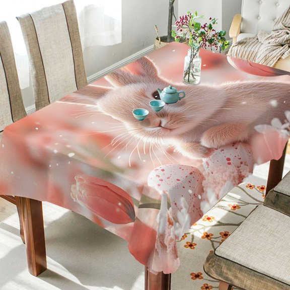 BZSMCE Square Tablecloth Rabbit (4) Pattern Tableclothes