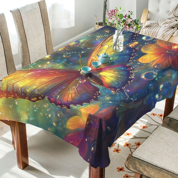 BZSMCE Square Tablecloth Radiant Reflections Pattern Tableclothes