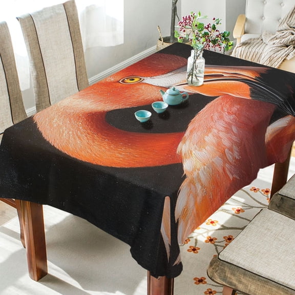 BZSMCE Square Tablecloth Red Flamingo Pattern Pattern Tableclothes