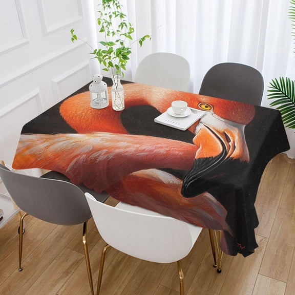 BZSMCE Square Tablecloth Red Flamingo Pattern Pattern Tableclothes