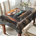 thumbnail image 1 of BZSMCE Square Tablecloth Red Panda Painting Pattern Tableclothes, 1 of 9