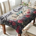 thumbnail image 1 of BZSMCE Square Tablecloth Seamle Of Red Roses Pattern Pattern Tableclothes, 1 of 9