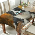 thumbnail image 1 of BZSMCE Square Tablecloth Smile Dog Painting Pattern Tableclothes, 1 of 9