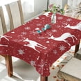 thumbnail image 1 of BZSMCE Square Tablecloth Snowflake and Cute Reindeer Pattern Pattern Tableclothes, 1 of 9
