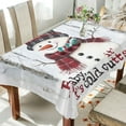 thumbnail image 1 of BZSMCE Square Tablecloth Snowman Playing Snow Pattern Tableclothes, 1 of 9