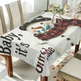 thumbnail image 1 of BZSMCE Square Tablecloth Snowman with The Words Pattern Tableclothes, 1 of 9