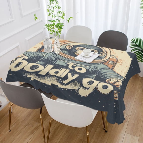 BZSMCE Square Tablecloth Space Monkey Print Pattern Tableclothes