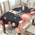 thumbnail image 1 of YAZAOO Square Tablecloth Spaceship Plainting Pattern Tableclothes, 1 of 9