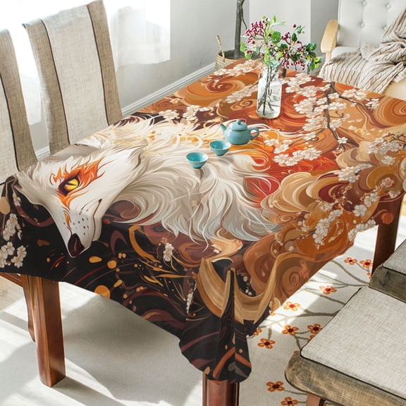 BZSMCE Square Tablecloth Spirit Of The Flame Pattern Tableclothes