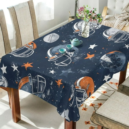 BZSMCE Square Tablecloth Starstruck Football Pattern Tableclothes