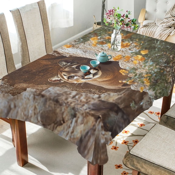 BZSMCE Square Tablecloth The Curious Climber Pattern Tableclothes