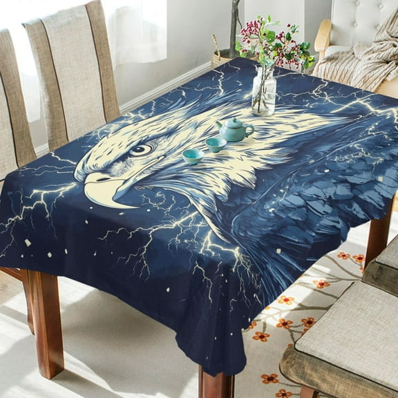 BZSMCE Square Tablecloth Thunder Eagle Pattern Pattern Tableclothes