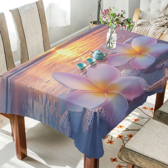 BZSMCE Square Tablecloth Tropical Serenity Pattern Tableclothes