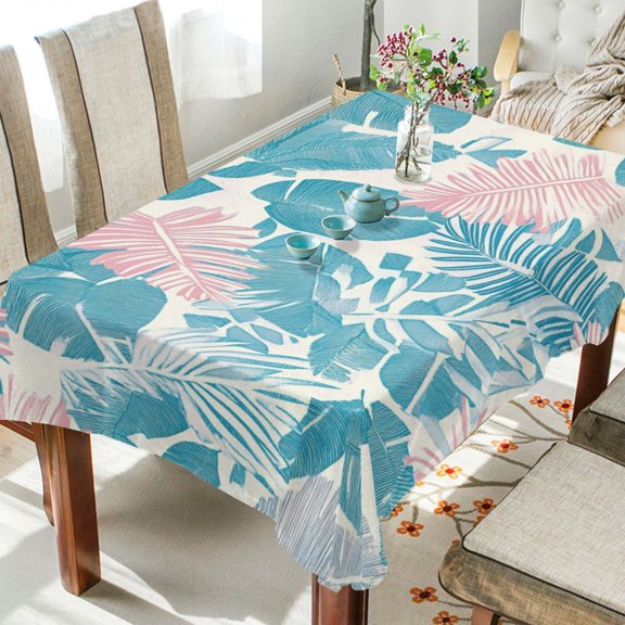 BZSMCE Square Tablecloth Tropical Whispers Pattern Tableclothes