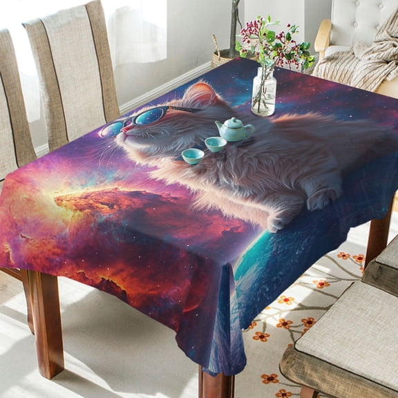 BZSMCE Square Tablecloth Universe Explorer Pattern Tableclothes