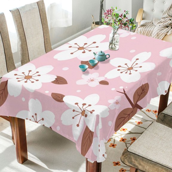 BZSMCE Square Tablecloth Whimsical Floral Dance Pattern Tableclothes