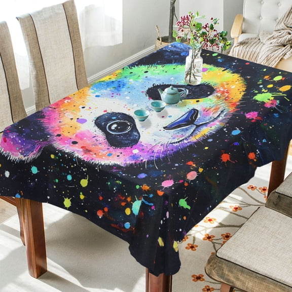 BZSMCE Square Tablecloth Whimsical Panda Bliss Pattern Tableclothes