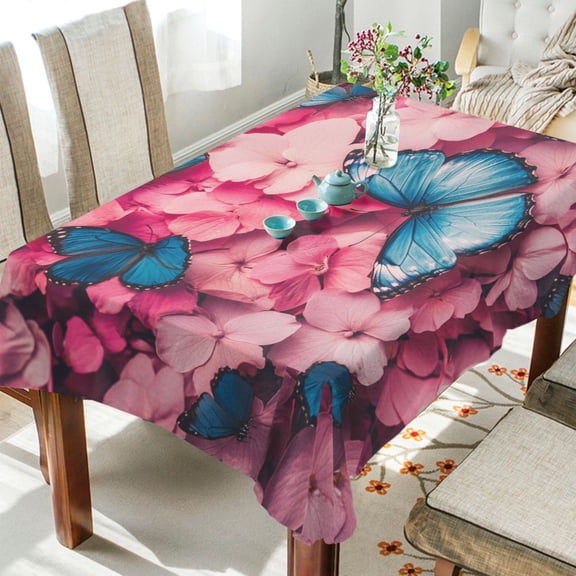 BZSMCE Square Tablecloth Whispers Of Lavender Pattern Tableclothes