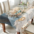 thumbnail image 1 of BZSMCE Square Tablecloth White Blossom Painting Pattern Tableclothes, 1 of 9