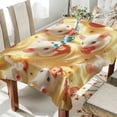 thumbnail image 1 of BZSMCE Square Tablecloth White Cut Mice Eat Strawberry Pattern Tableclothes, 1 of 9