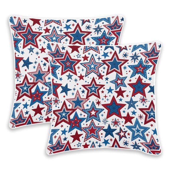 BZSMCE Star Pattern Throw Pillow Covers Set of 2 Decorative Pillow Cases Covers for Sofa Bed Living Room