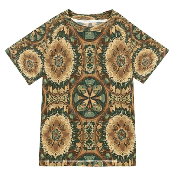 BZSMCE Summer T-shirt Sunscreen Floral Harmony Pattern Swim Tops