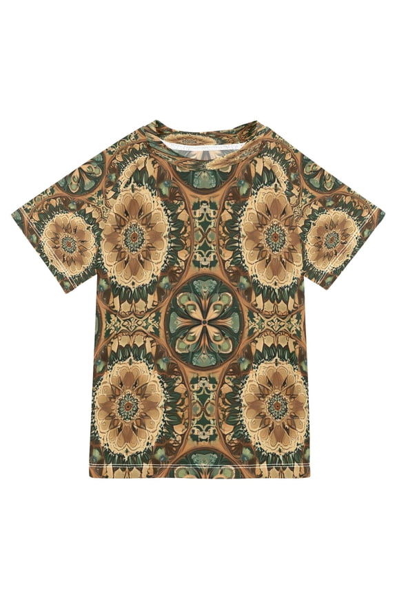 Summer T-shirt Sunscreen Floral Harmony Pattern Swim Tops