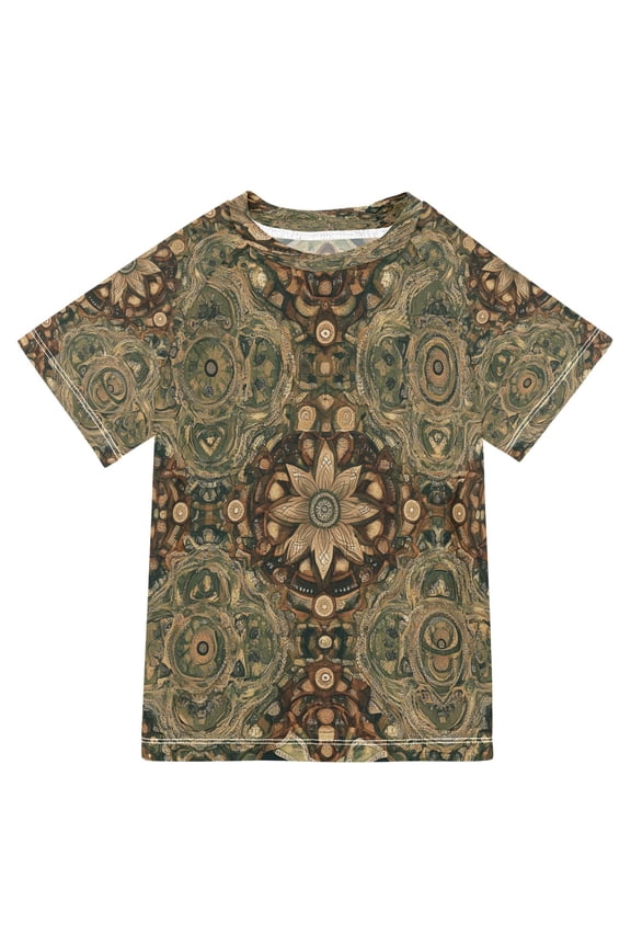 Summer T-shirt Sunscreen Organic Symmetry Pattern Swim Tops