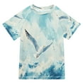 thumbnail image 1 of BZSMCE Summer T-shirt Sunscreen Seagulls over Waves Pattern Swim Tops, 1 of 6