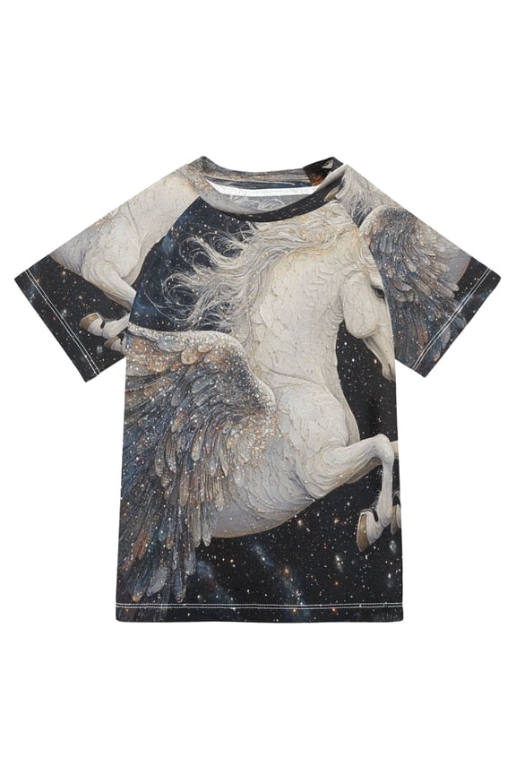 Summer T-shirt Sunscreen Unicorn Pegasus Pattern Swim Tops