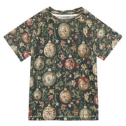 BZSMCE Summer T-shirt Sunscreen Vintage Holiday Ornaments Pattern Swim Tops