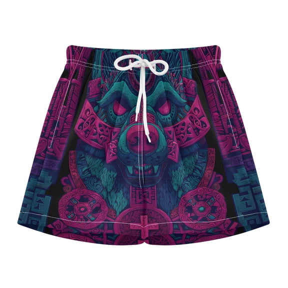BZSMCE Swim Shorts Abstract Dog For Quick-Dry Shorts With Anti-Chafe Liner