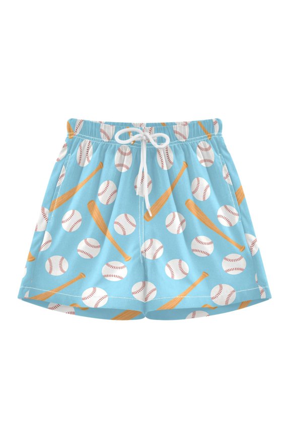 BZSMCE Swim Shorts Baseball Bat Pattern For Quick-Dry Shorts With Anti-Chafe Liner