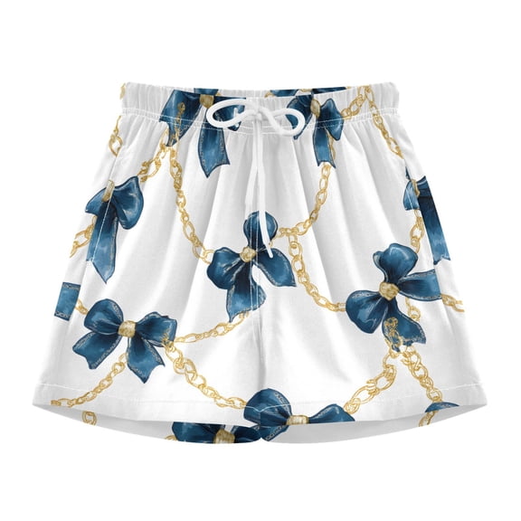 BZSMCE Swim Shorts Bow Pattern For Quick-Dry Shorts With Anti-Chafe Liner