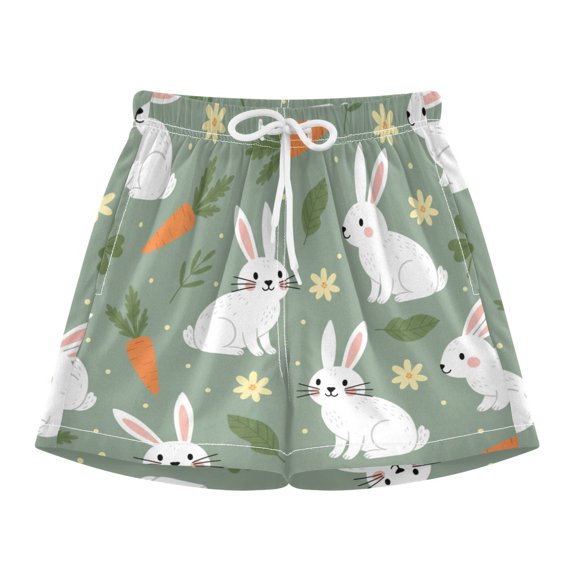 BZSMCE Swim Shorts Bunny Rabbit Green For Quick-Dry Shorts With Anti-Chafe Liner
