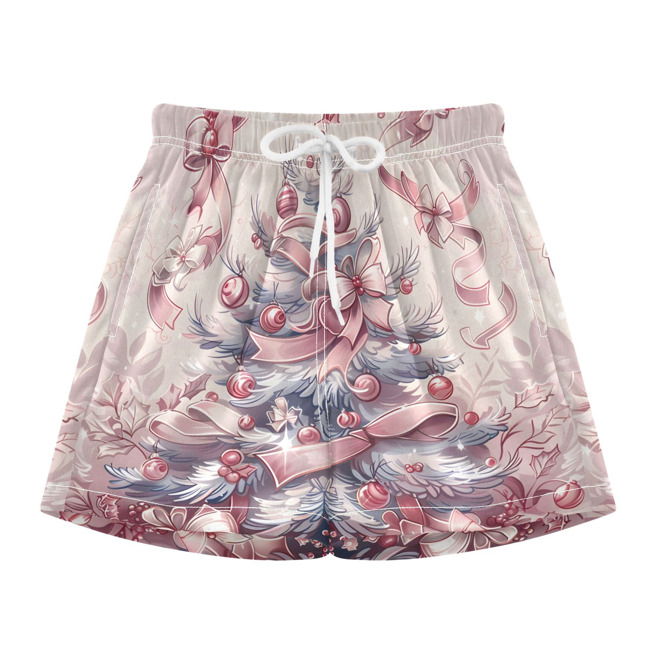BZSMCE Swim Shorts Christmas Tree Bow For Quick-Dry Shorts With Anti ...