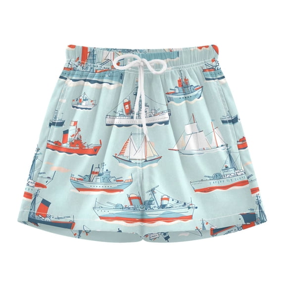 BZSMCE Swim Shorts Cruiser Pattern For Quick-Dry Shorts With Anti-Chafe Liner