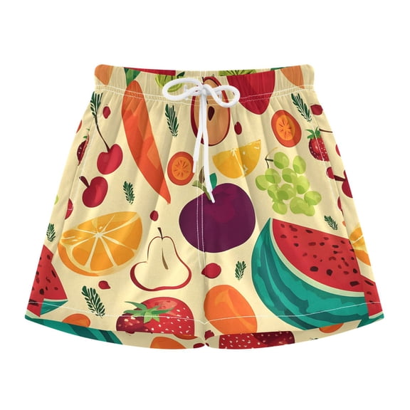 BZSMCE Swim Shorts Cute Watermelon Fruits Pattern For Quick-Dry Shorts With Anti-Chafe Liner
