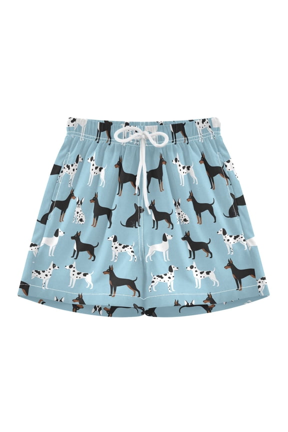 BZSMCE Swim Shorts Dog For Quick-Dry Shorts With Anti-Chafe Liner