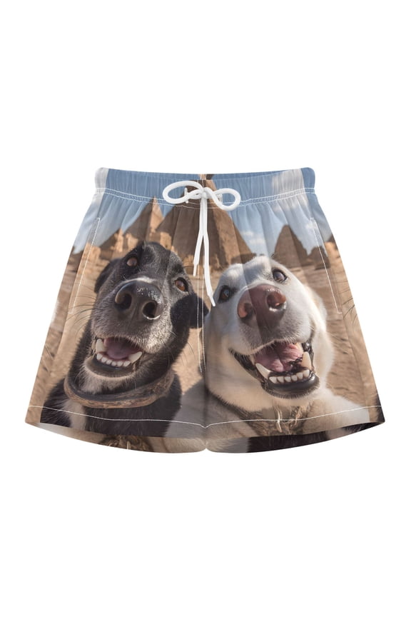 BZSMCE Swim Shorts Dogs For Quick-Dry Shorts With Anti-Chafe Liner