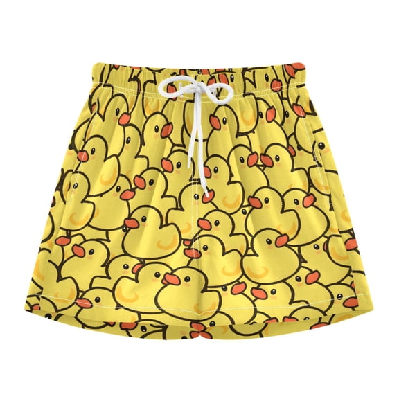 BZSMCE Swim Shorts Duck Pattern For Quick-Dry Shorts With Anti-Chafe Liner
