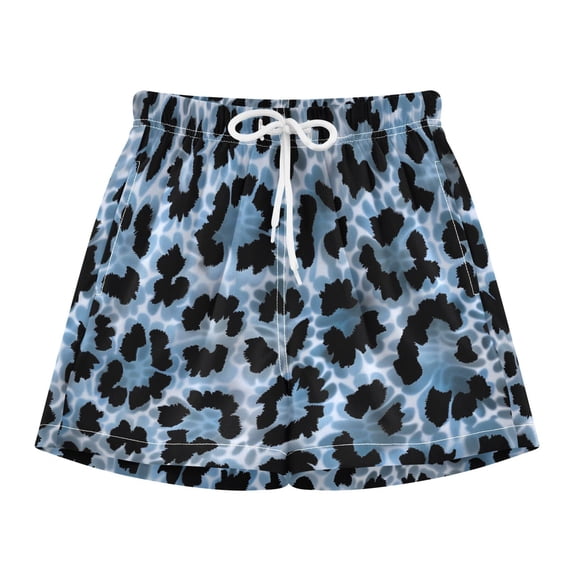 BZSMCE Swim Shorts Fancy Leopard Print Pattern For Quick-Dry Shorts With Anti-Chafe Liner