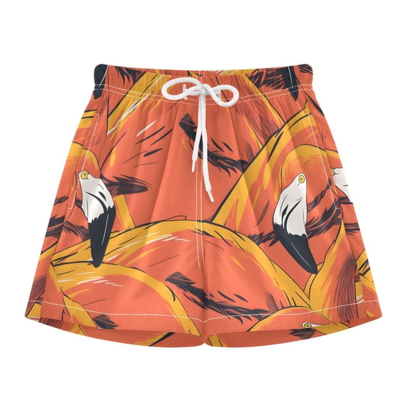 BZSMCE Swim Shorts Flamingo Pattern For Quick-Dry Shorts With Anti-Chafe Liner