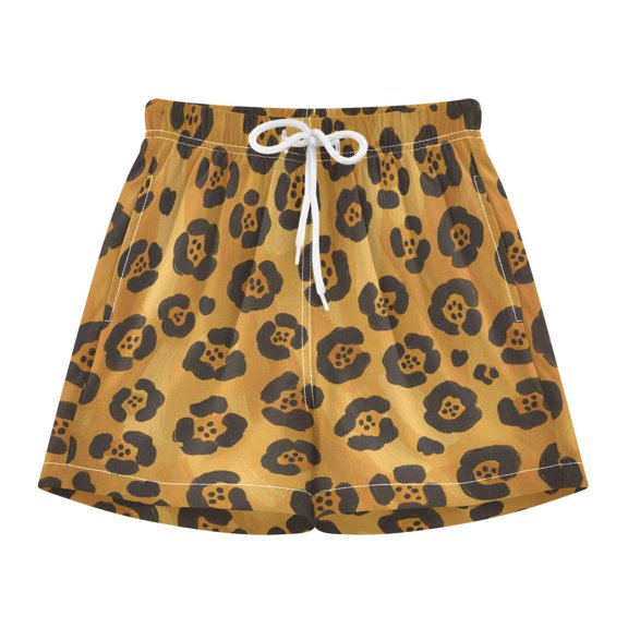 BZSMCE Swim Shorts Leopard Animal Skin 1 For Quick-Dry Shorts With Anti-Chafe Liner