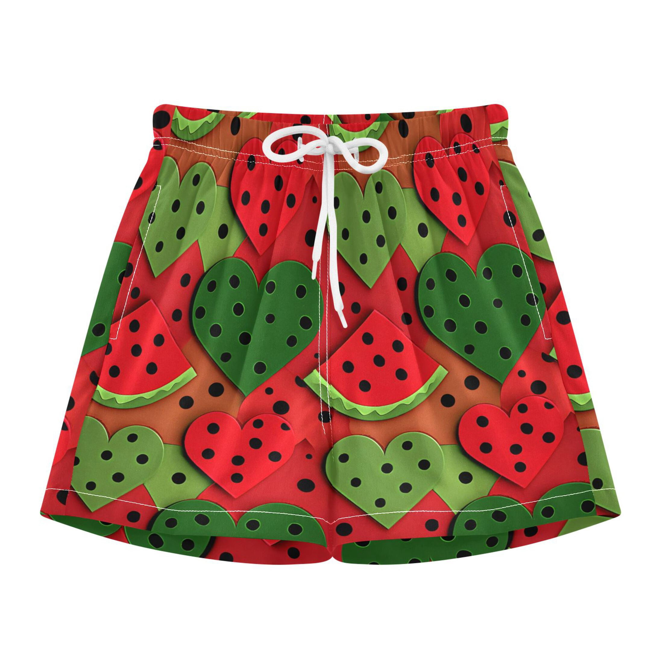 BZSMCE Swim Shorts Love Shape Of Watermelon Pattern For Quick-Dry ...