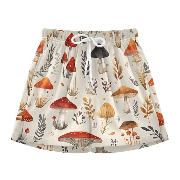 BZSMCE Swim Shorts Mushroom Pattern For Quick-Dry Shorts With Anti-Chafe Liner